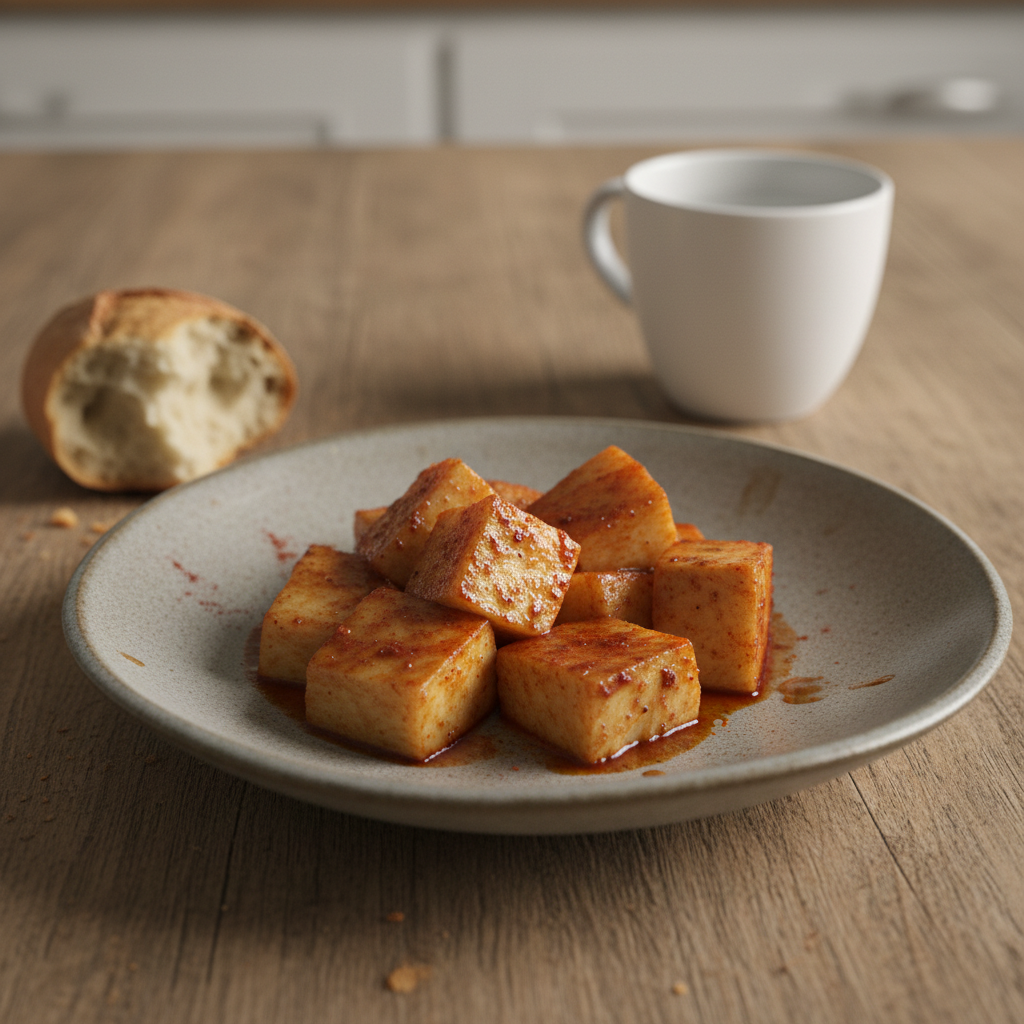 Boiled Celery Root with Smoked Paprika and Sherry
