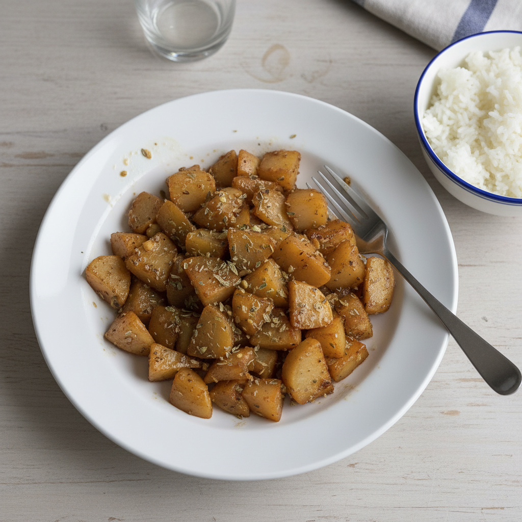 Wok-Fried Turnips with Garlic and Oregano